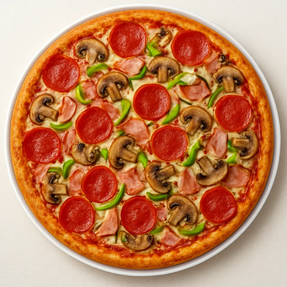 Deluxe Pizza at Great Canadian Pizza & Donair Edmonton - Loaded with premium toppings